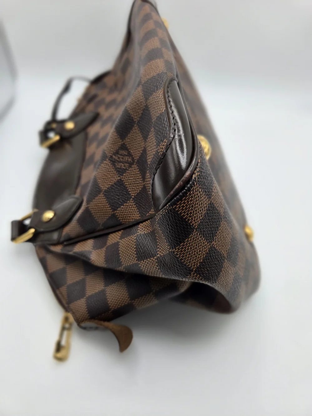 Authentic Louis Vuitton Damier Ebene Verona PM Brown Purse & Dust Bag